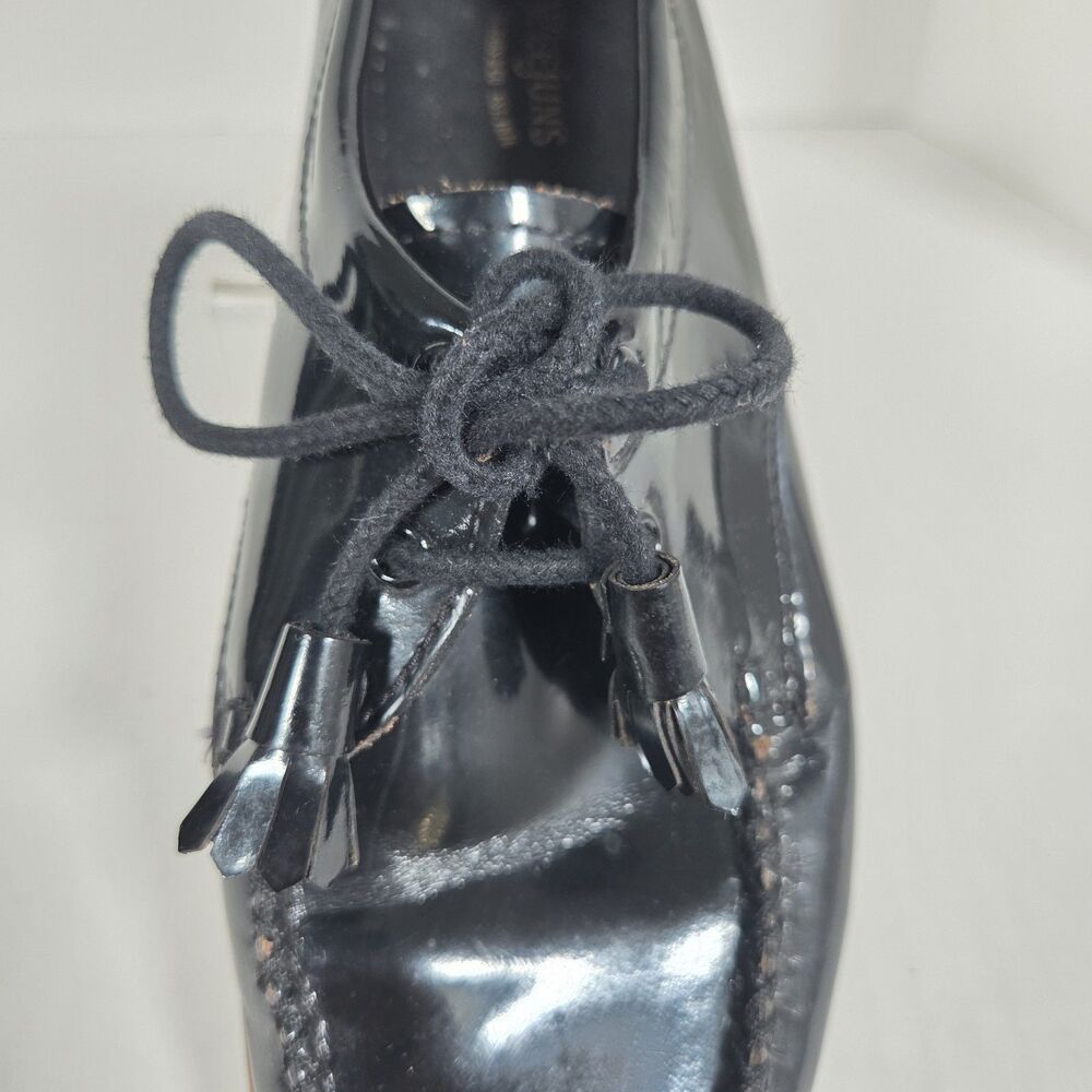 G.H. Bass Weejuns Women's Loafers 8M Black Patent Leather Tassel Lace Up Oxfords - Picture 11 of 11
